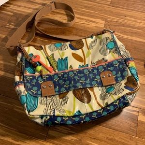 Floral Fossil Key-Per Messanger Bag